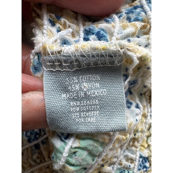 Sky & Sparrow Floral Print Sweetheart Neckline Ribbed Cap Sleeves Crop Top - Picture 8 of 11